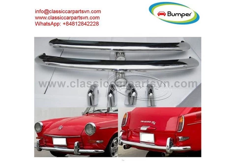 Volkswagen Type 3 bumper (1963–1969) by stainless steel - 1/4