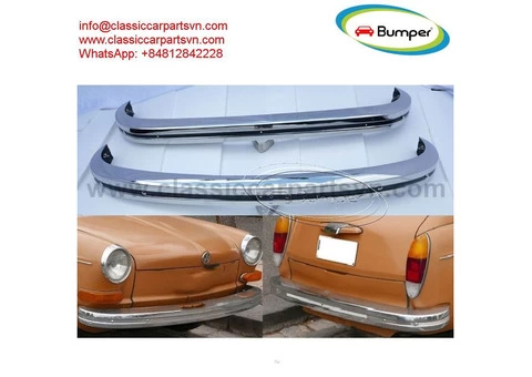 Volkswagen Type 3 bumper (1970-1973) in stainless steel - 1/4
