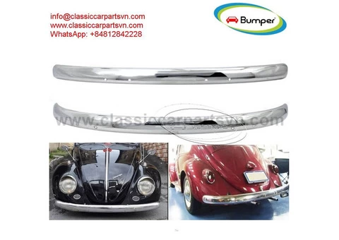Bumpers VW Beetle blade style (1955-1972) by stainless steel - 1/4