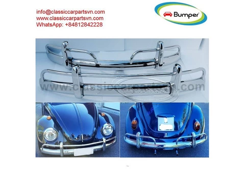 Volkswagen Beetle USA style bumper (1955-1972) by stainless steel - 1/3