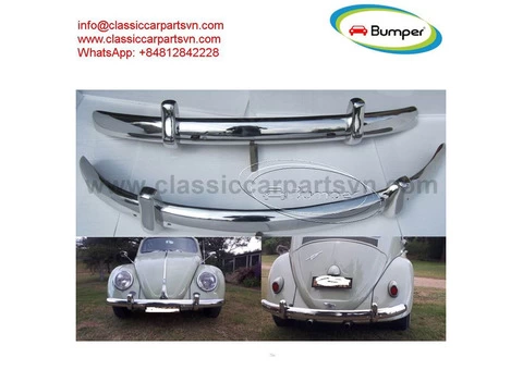 Volkswagen Beetle Euro style bumper (1955-1972) by stainless steel - 1/4