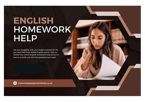 Online English Homework Help from Skilled English Tutors