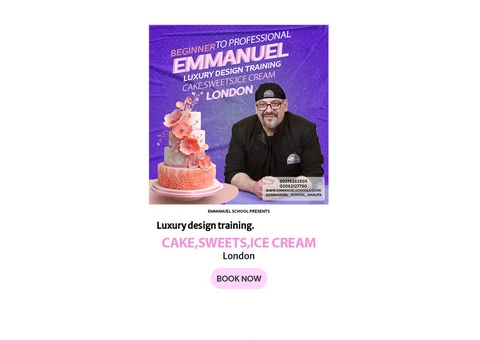 Luxury design training.Cake,sweets,ice cream.LONDON - 4/8