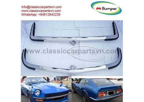 Datsun 240Z 260Z 280Z bumper (1969-1978) with rubber by stainless steel - 1/5