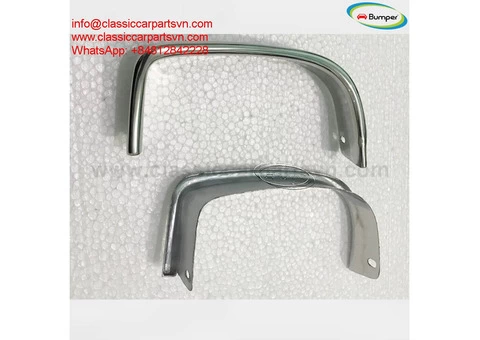 Datsun 1200 grille eyebrow surrounds new by stainless steel - 2/4