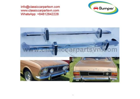Ford Cortina MK2 bumper with over rider (1966-1970) by stainless steel - 1/4
