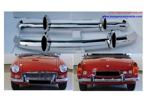 MGB bumpers with rubber on over rider(1962-1974) - 1/4