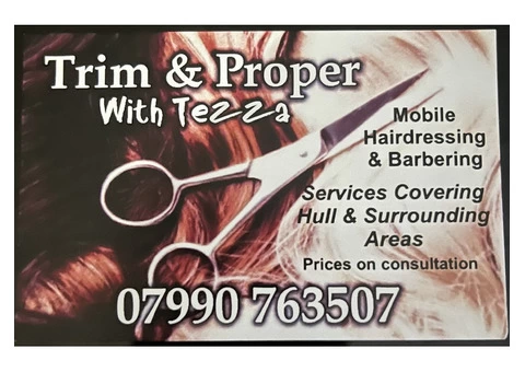 Mobile hairdressing services - hull & surrounding