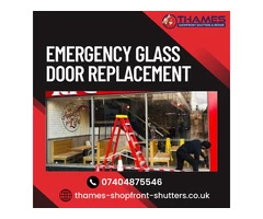 Emergency Glass Door Replacement Services | Thames Shopfront Shutters and Repair