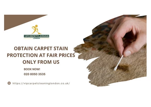 Obtain Carpet Stain Protection at Fair Prices Only From Us