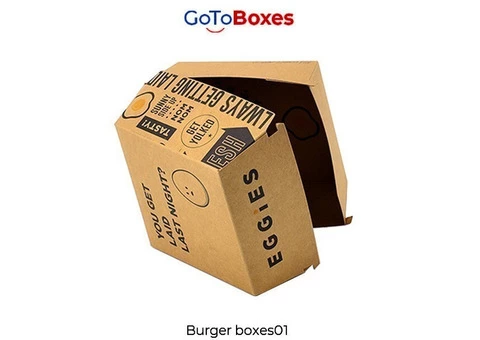Get Premium Quality Custom Burger Boxes with Free shipping