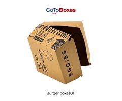 Get Premium Quality Custom Burger Boxes with Free shipping