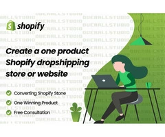 Create a One product Shopify Dropshipping Store or Website