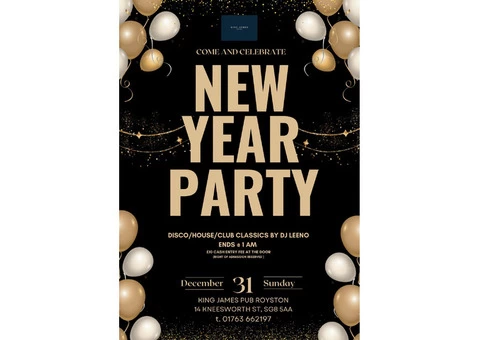 New Year Eve's Celebration Royston | New Year Festive Food Royston