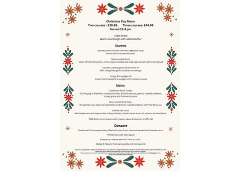 Celebrate Christmas Day at Brook Pub with Exquisite Dining!