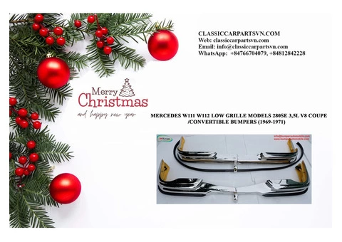 Mercedes W111 W112 low grille models 280SE 3,5L V8 Coupe/Cabriolet bumpers (1969-1971)