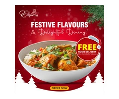 Get free home delivery when you order takeaway.