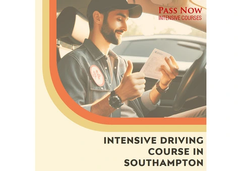 Pass Your Driving Test FAST in Southampton! Intensive Courses from £817 (Free Test Included!)