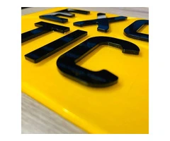 Shop 3D Gloss Black Motorbike Number Plates