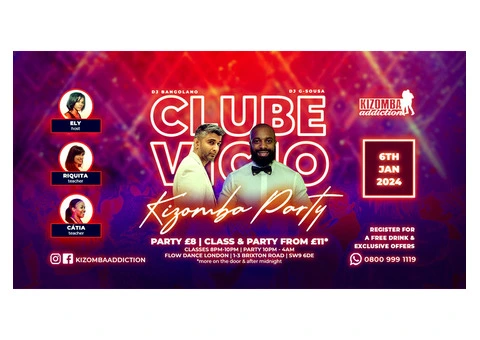 ???? London's No.1 Saturday Kizomba Party: Clube Vicio with DJ Bangolano & DJ G-Sousa ????