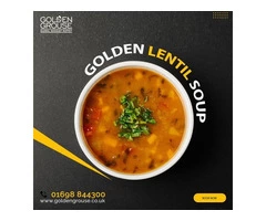 Enjoy our mouth-watering Golden Lentil Soup now!