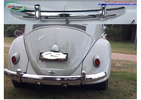 Volkswagen Beetle Euro style bumper (1955-1972) by stainless steel - 3/4