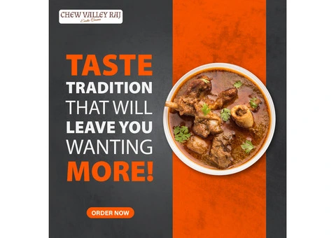 Enjoy delicious Indian cuisine | Chew Valley Raj